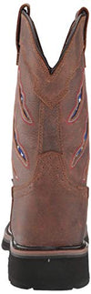 Wolverine Men's Rancher Claw Steel Toe Wellington Construction Boot, Brown/Flag, 9.5 X-Wide